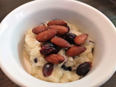 Arroz con Leche con Almendras y Arándanos Libre de Gluten